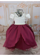 VESTIDO OFF COM MARSALA TAM. 2 E 6